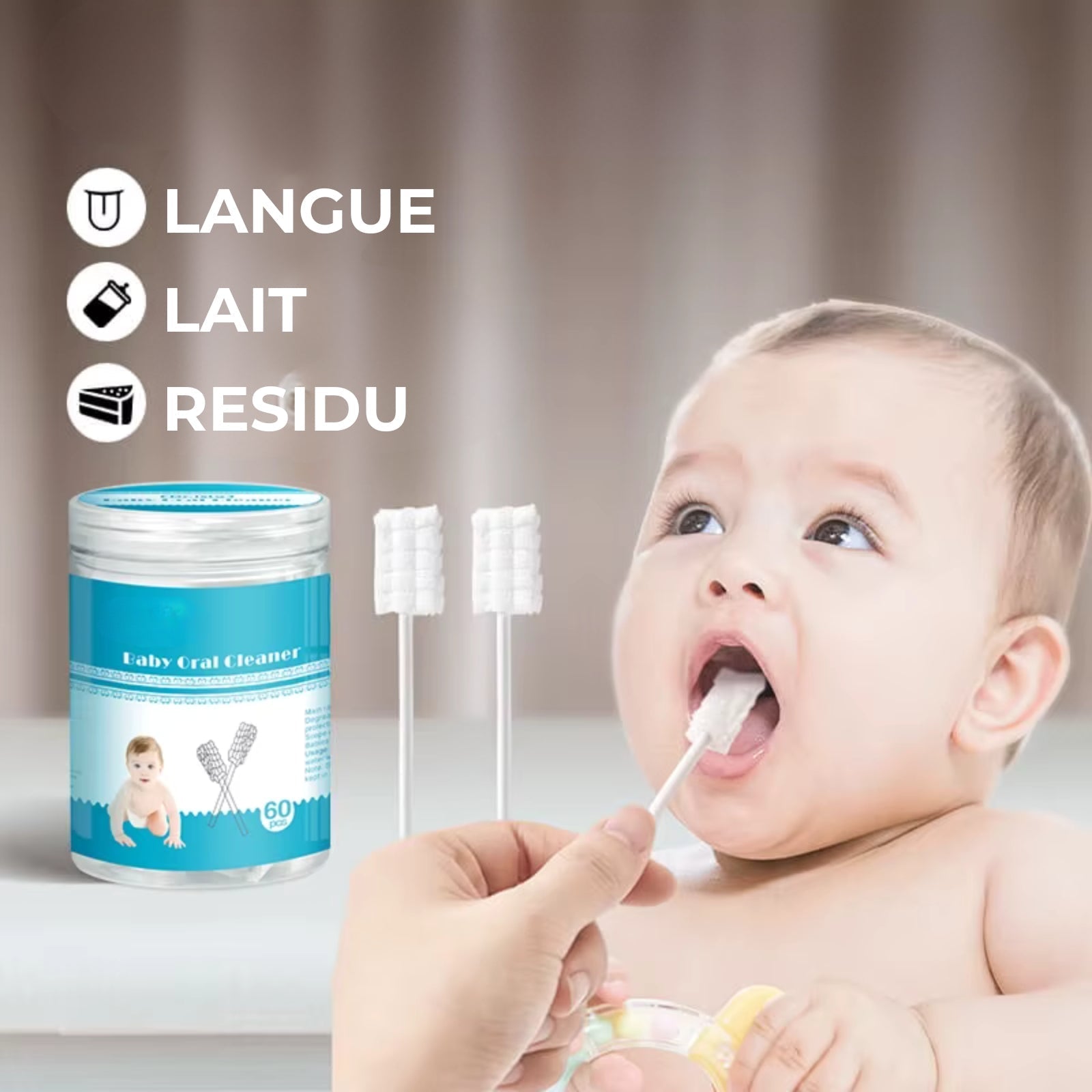 OraliStick™ – Bâtonnets Nettoyants Orale Bébé - Papibon