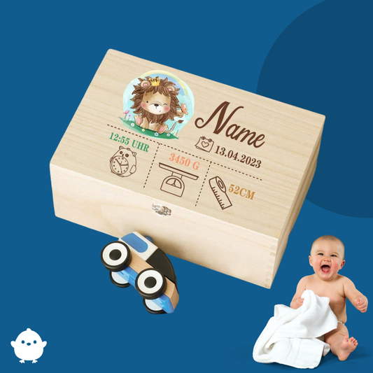 HeritagBox™ - Boîte à mémoire en bois personnalisable - Papibon